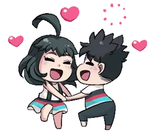 🎈 love, couple, hearts, cute, cartoon telegram sticker