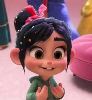 🦋 Vanellope von Schweetz Wreck-It Ralph cartoon, animation, vanellope, wreck-it ralph, disney, character whatsapp sticker