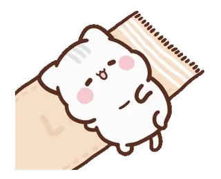 😌 gatto, dormire, carino, coperta, cartone animato, animale, kawaii telegram sticker