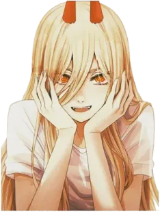 😸 Power Chainsaw Man anime, manga, power, chainsaw man, devil, horns, blonde telegram sticker