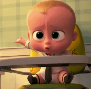😕 Boss Baby The Boss Baby Boss Baby, Baby, Cartoon, Film, Animation whatsapp sticker