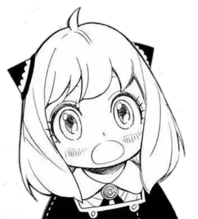 😳 Anya Forger Spy × Family anime, spy family, anya, manga, cartoon telegram sticker