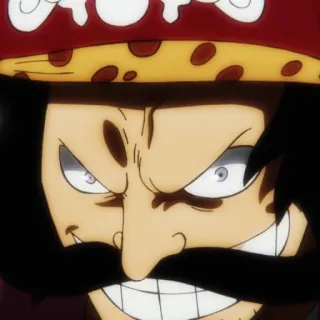 😁 Gol D. Roger One Piece Anime, Pirate, Personnage, Manga, Chef, Capitaine, Crapule, Méchant telegram sticker