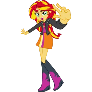 😛 Sunset Shimmer My Little Pony: Equestria Girls Kartun, Sunset Shimmer, My Little Pony, Equestria Girls telegram sticker