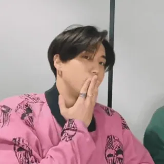 🍩 persona, hombre, retrato, K-pop, beso whatsapp sticker