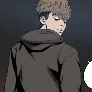 😒 Estilo anime, Sudadera con capucha, Masculino, Personaje, Oscuro telegram sticker