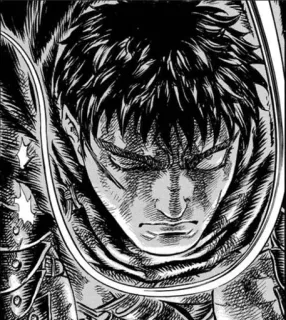 🖤 Guts Berserk manga, anime, warrior, armor, sword, fantasy, guts whatsapp sticker