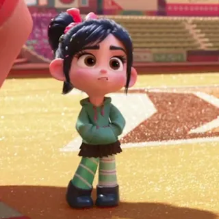 👾 Vanellope von Schweetz Wreck-It Ralph vanellope von Schweetz, Ralph reichts, Cartoon, Disney, Figur, Süß, Film whatsapp sticker