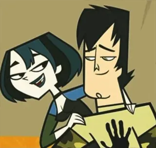 😘 Gwen Total Drama мультфильм, Total Drama, Гвен, Трент, анимация telegram sticker