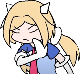 🍎 การ์ตูน, อนิเมะ, ตัวละคร, น่ารัก, ผมบลอนด์, ถุงมือ telegram sticker