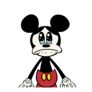 😭 Mickey Mouse 만화, 슬픈, 우는, 쥐, 디즈니 telegram sticker