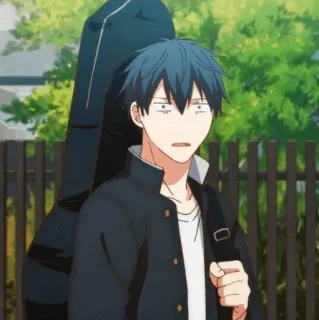 🎻 Anime, Musik, Schuluniform, Gitarre, Teenager, Junge whatsapp sticker