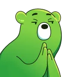 Midori Kuma animated telegram stickers