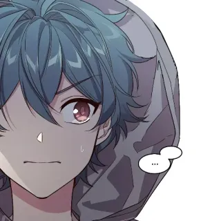 🍭 ... anime, manga, hoodie, character, expression, speech bubble whatsapp sticker