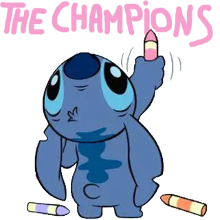 ⚽️ Stitch THE CRAYONS Stitch, Disney, cartoon, alien, crayon, cute telegram sticker