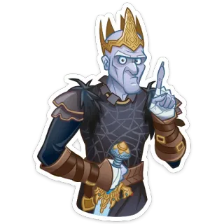 ☝️ pegatina, rey, corona, fantasía, personaje, espada telegram sticker