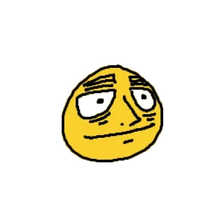 😑 Emoji, Meme, Desenho animado, Rosto telegram sticker