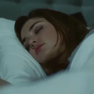 😴 dormindo, mulher, sono, cama, travesseiro, sonho telegram sticker