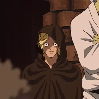 🔥 Sabo One Piece Anime, One Piece, Sabo, Exército Revolucionário, Com capuz, Personagem telegram sticker