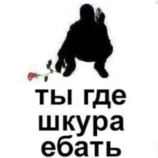 🍄 ты где шкура ебать squatting, rose, offensive, russian telegram sticker
