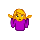 🤷‍♀️ emoji, person, shrug, question, confusion, doubt telegram sticker