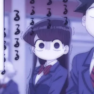 ☂️ Komi Shouko Komi Can't Communicate anime, Komi Can't Communicate, Komi Shouko, linda, tímida, chica anime telegram sticker