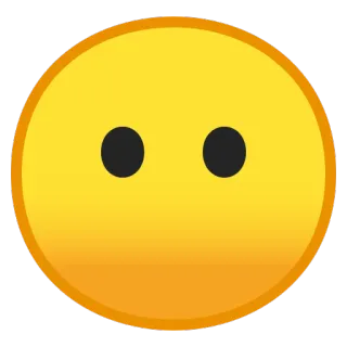😶 Emoji, Ekspresi datar, Kuning, Wajah telegram sticker