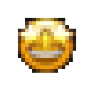 🤩 emoji, smiley, pixel art, face telegram sticker