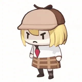 😠 Amelia Watson anime, chibi, vtuber, hololive, amelia watson, detective telegram sticker