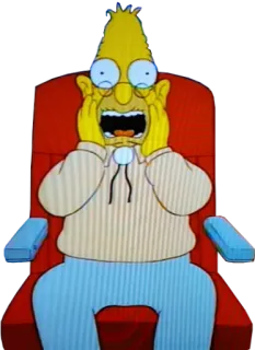😱 Abe Simpson The Simpsons Эйб Симпсон, Симпсоны, Мультфильм, Дедушка Симпсон, Мультфильм, ТВ-шоу telegram sticker