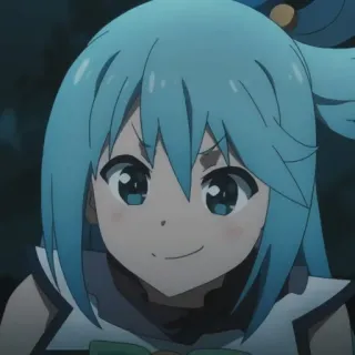 ✨ Aqua KonoSuba Anime, Konosuba, Aqua, Mignon, Déesse, Waifu telegram sticker