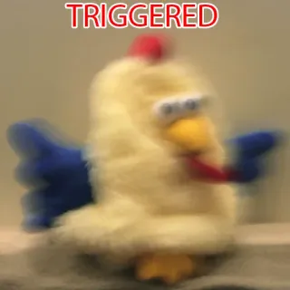😤 TRIGGERED getriggert, Huhn, wütend, Meme telegram sticker