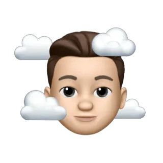 ☁ avatar, clouds, face, emoji, memoji telegram sticker