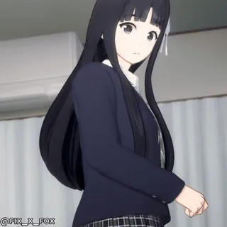 ๐ Chisato Nishikigi Lycoris Recoil anime girl, laughing, school uniform, chisato nishikigi, lycoris recoil, happy, cute, anime, schoolgirl whatsapp sticker