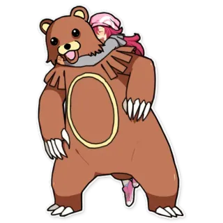 🐻 Anime, Niedźwiedź, Kreskówka, Postać telegram sticker