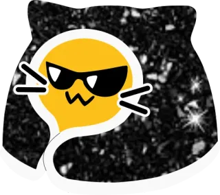 😎 Katze, Aufkleber, cool, Sonnenbrille, gelb telegram sticker