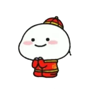 🪐 Cartone animato, Carino, Felice, Saluto, Asiatico telegram sticker