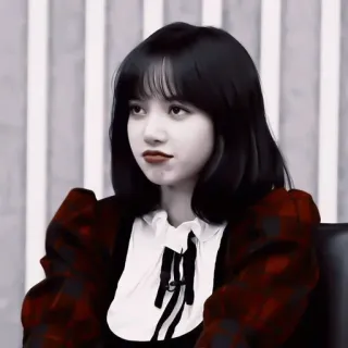 🎧 Lisa K-pop, cantante, ídolo, Blackpink, moda, mujer, coreano whatsapp sticker