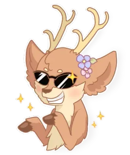 Весенний олень whatsapp stickers