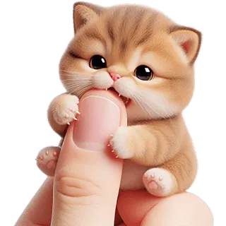 👹 kotek, słodki, kot, zwierzę, zwierzak, rozbrykany, palec telegram sticker