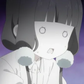 🍇 anime, cartoon, character, shocked, surprised, anime girl telegram sticker