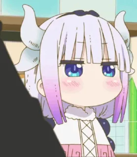 🍥 Kanna Kamui Miss Kobayashi's Dragon Maid Anime, Niedlich, Drache, Chibi, Kanna whatsapp sticker