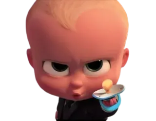 😠 Boss Baby The Boss Baby bébé, boss, dessin animé, animation, tétine telegram sticker