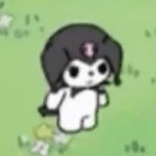🙂 Kuromi Kuromi, Sanrio, lindo, anime, dibujos animados, kawaii telegram sticker