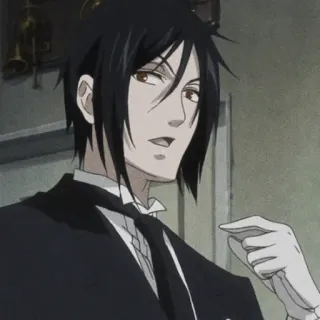 ⛓ Sebastian Michaelis Black Butler 动漫, 管家, 塞巴斯蒂安·米卡利斯, 黑执事, 漫画, 角色 telegram sticker