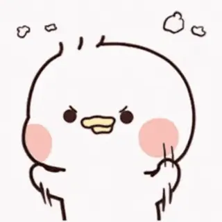 ⭐ kartun, bebek, jari tengah, gestur ofensif, burung telegram sticker