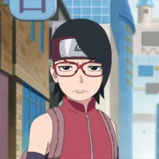 😓 Sarada Uchiha Boruto 애니메이션, 만화, 소녀, 닌자, 안경, 우치하, 사라다 telegram sticker