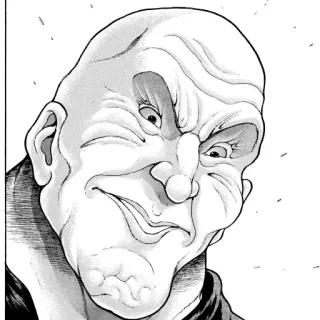 ☺️ Sukune Baki Anime, Manga, Kämpfer, Ernst, Glatze telegram sticker