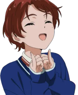 😄 anime, cartoon, smiling, boy, character telegram sticker