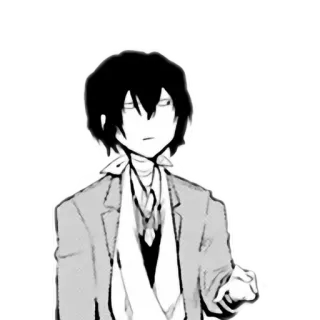 😶 Dazai Osamu Bungou Stray Dogs Dazai, Bungou Stray Dogs, Anime, Personnage, Manga telegram sticker